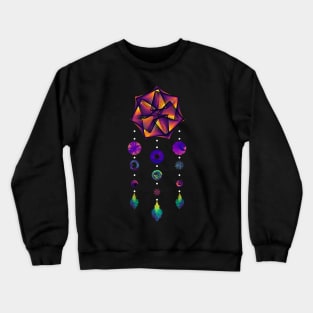 Dream Data Catcher | Maurer Rose Heptagon Inferno Black Crewneck Sweatshirt